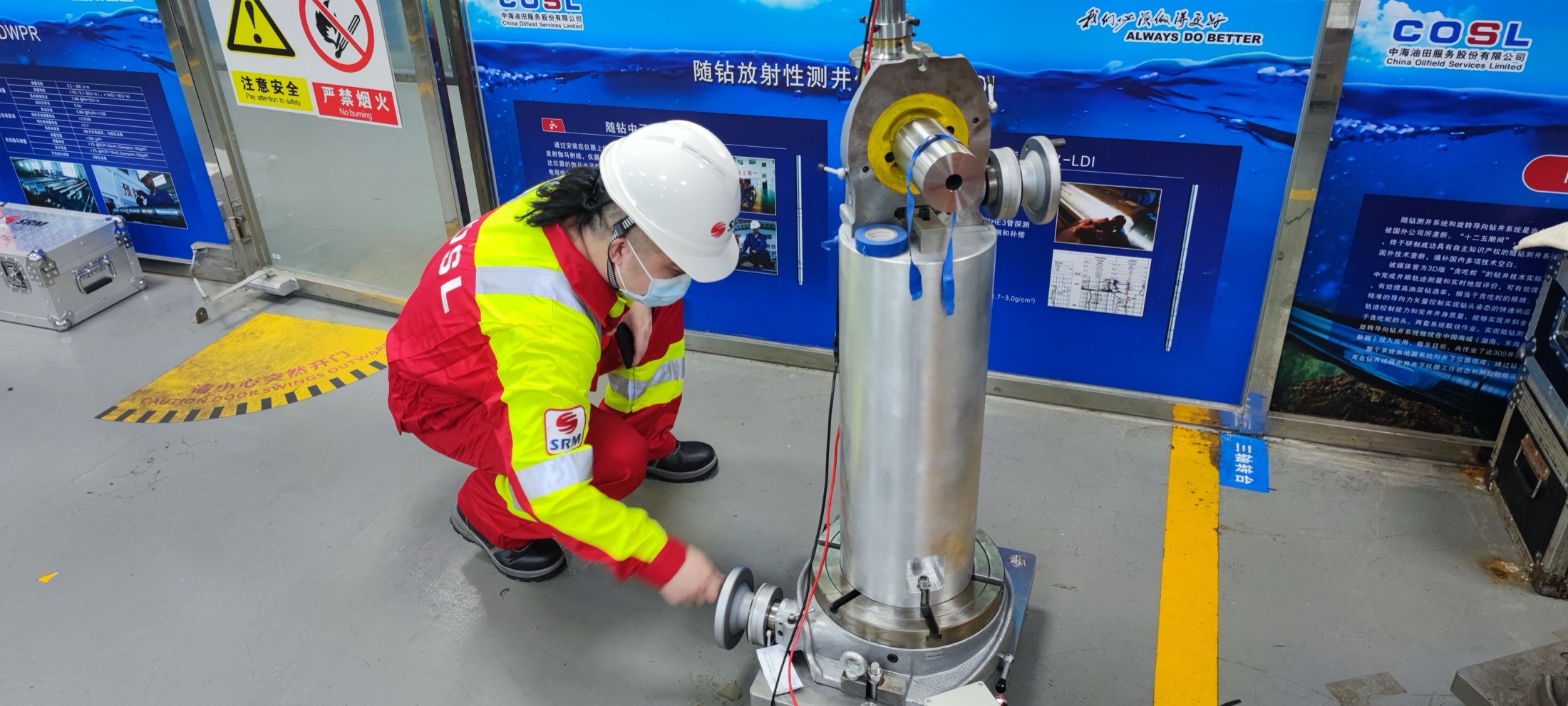 Delivered equipment and supporting components organized.